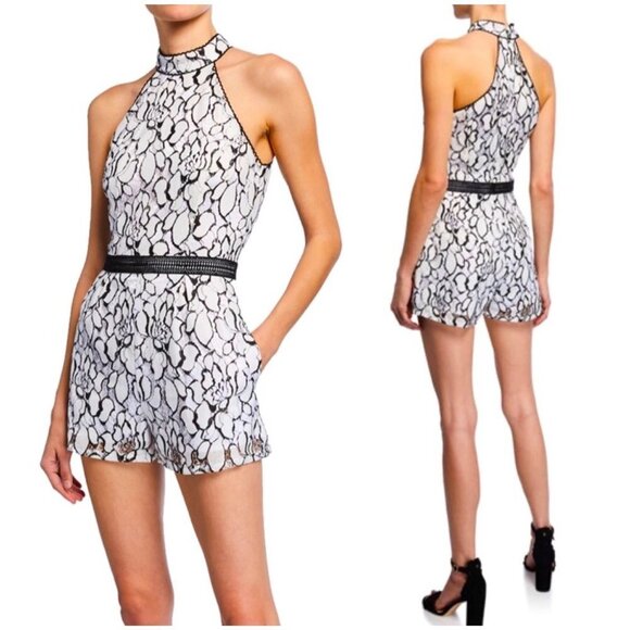 RYSE THE LABEL Romper Black/White sz. Medium